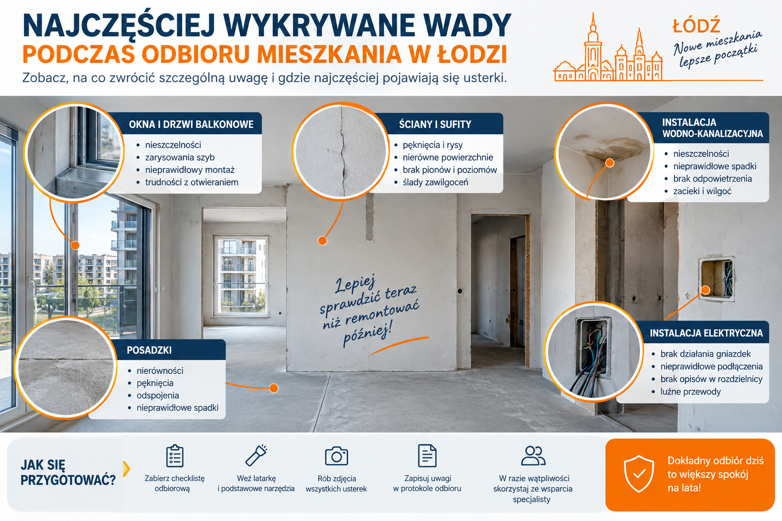 Miejsca, w których warto szukać typowych wad podczas odbioru